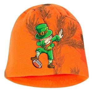 Dabbing Leprechaun Football St Patricks Day Sports Gift Kati - Camo Knit Beanie