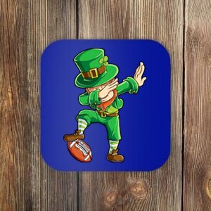 Dabbing Leprechaun Football St Patricks Day Sports Gift Coaster