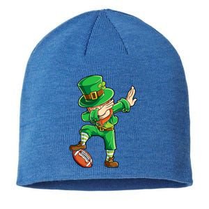 Dabbing Leprechaun Football St Patricks Day Sports Gift Sustainable Beanie