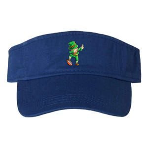 Dabbing Leprechaun Football St Patricks Day Sports Gift Valucap Bio-Washed Visor