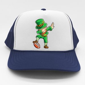 Dabbing Leprechaun Football St Patricks Day Sports Gift Trucker Hat