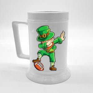 Dabbing Leprechaun Football St Patricks Day Sports Gift Beer Stein