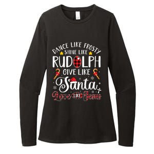 Dance Like Frosty Shine Like Rudolph Love Like Jesus Xmas Womens CVC Long Sleeve Shirt