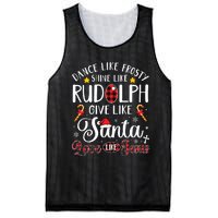 Dance Like Frosty Shine Like Rudolph Love Like Jesus Xmas Mesh Reversible Basketball Jersey Tank