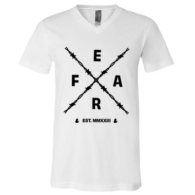 Dakota Laden Fear Gear Fxexaxr V-Neck T-Shirt