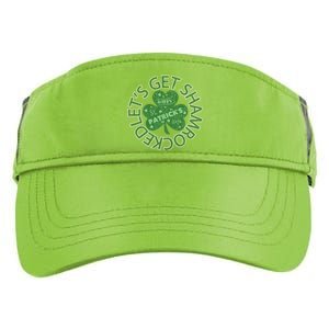 Distressed Let's Get Shamrocked Irish St Patrick Adult Drive Performance Visor