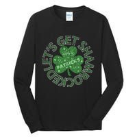 Distressed Let's Get Shamrocked Irish St Patrick Tall Long Sleeve T-Shirt