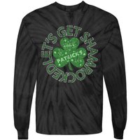 Distressed Let's Get Shamrocked Irish St Patrick Tie-Dye Long Sleeve Shirt