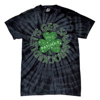 Distressed Let's Get Shamrocked Irish St Patrick Tie-Dye T-Shirt