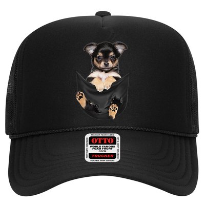 Dog Lovers Gifts Chihuahua In Pocket Funny Dog Face Trucker Hat