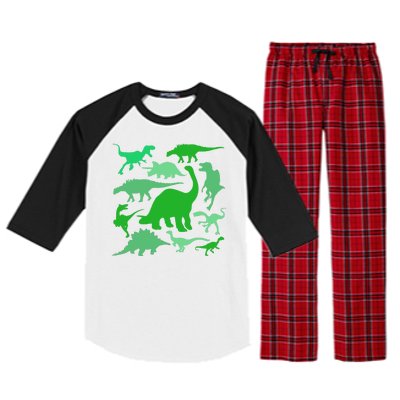 Dinosaur Lover Gift Raglan Sleeve Pajama Set