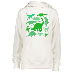 Dinosaur Lover Gift Womens Funnel Neck Pullover Hood