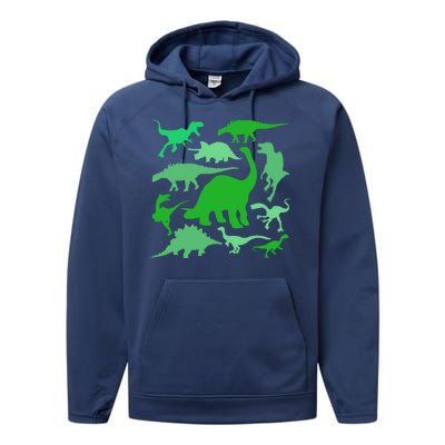 Dinosaur Lover Gift Performance Fleece Hoodie