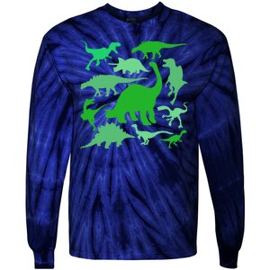 Dinosaur Lover Gift Tie-Dye Long Sleeve Shirt