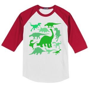 Dinosaur Lover Gift Kids Colorblock Raglan Jersey