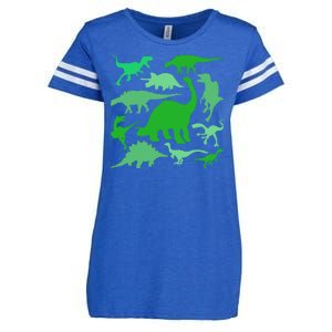 Dinosaur Lover Gift Enza Ladies Jersey Football T-Shirt