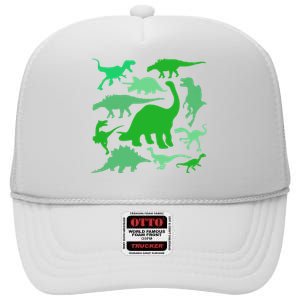 Dinosaur Lover Gift High Crown Mesh Back Trucker Hat