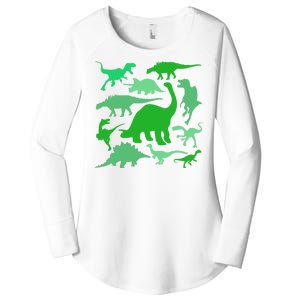 Dinosaur Lover Gift Women's Perfect Tri Tunic Long Sleeve Shirt