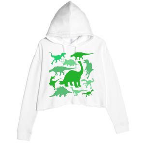 Dinosaur Lover Gift Crop Fleece Hoodie