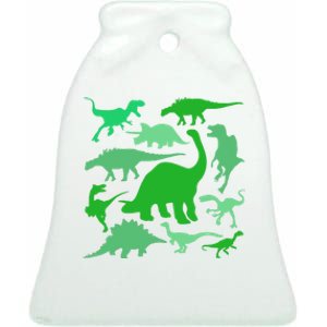 Dinosaur Lover Gift Ceramic Bell Ornament