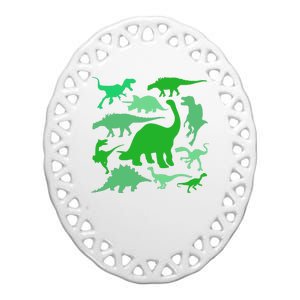 Dinosaur Lover Gift Ceramic Oval Ornament