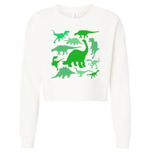 Dinosaur Lover Gift Cropped Pullover Crew