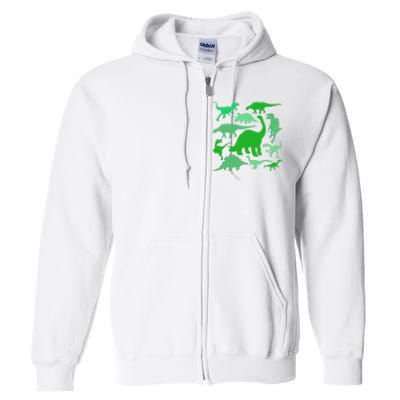 Dinosaur Lover Gift Full Zip Hoodie