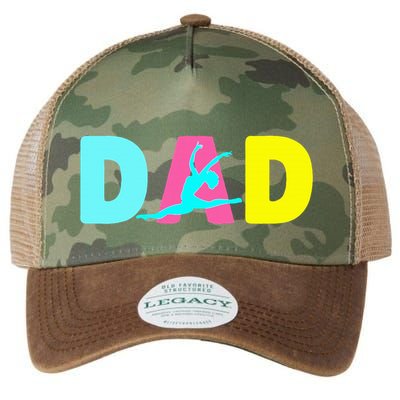 Dad Little Gymnast Girl Birthday Gymnastics Themed Party Legacy Tie Dye Trucker Hat