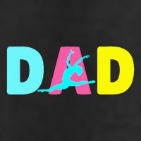 Dad Little Gymnast Girl Birthday Gymnastics Themed Party 7 Panel Mesh Trucker Snapback Hat