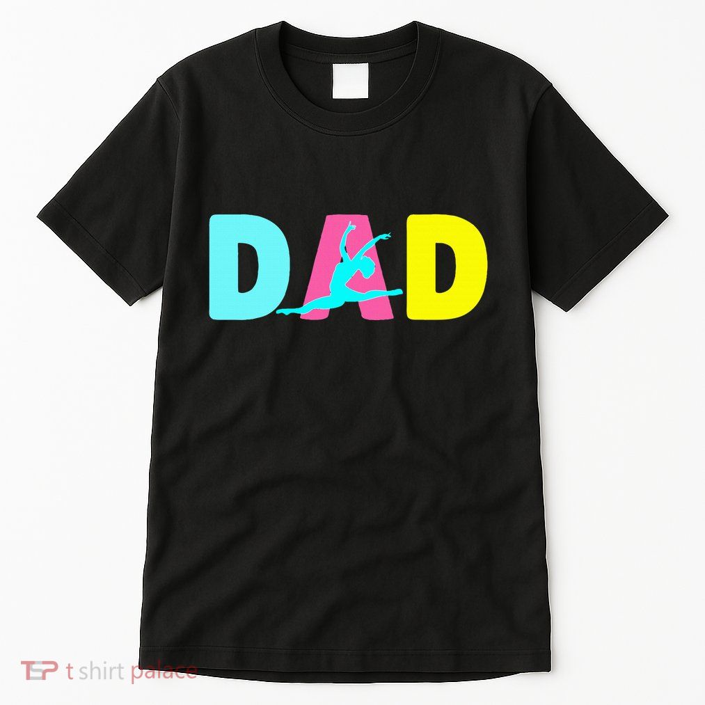 Dad Little Gymnast Girl Birthday Gymnastics Themed Party Tall T-Shirt