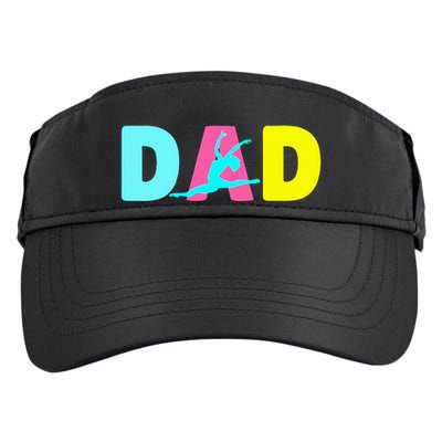Dad Little Gymnast Girl Birthday Gymnastics Themed Party Adult Drive Performance Visor