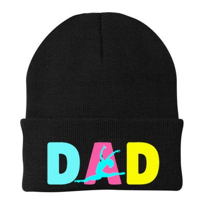 Dad Little Gymnast Girl Birthday Gymnastics Themed Party Beanie