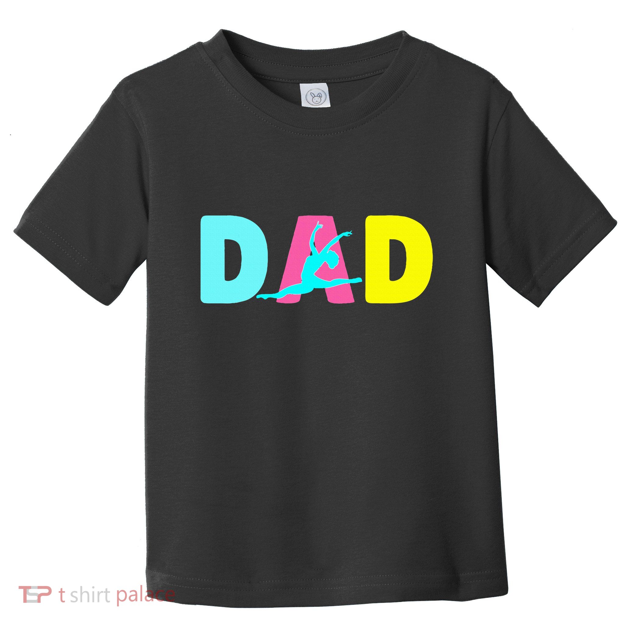 Dad Little Gymnast Girl Birthday Gymnastics Themed Party Toddler T-Shirt