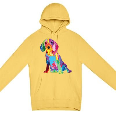 Dog Lover Gifts For Womens Beagle Colorful Beagle Men Premium Pullover Hoodie