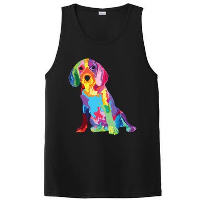 Dog Lover Gifts For Womens Beagle Colorful Beagle Men PosiCharge Competitor Tank