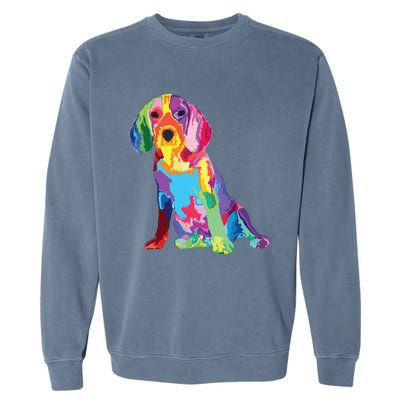 Dog Lover Gifts For Womens Beagle Colorful Beagle Men Garment-Dyed Sweatshirt