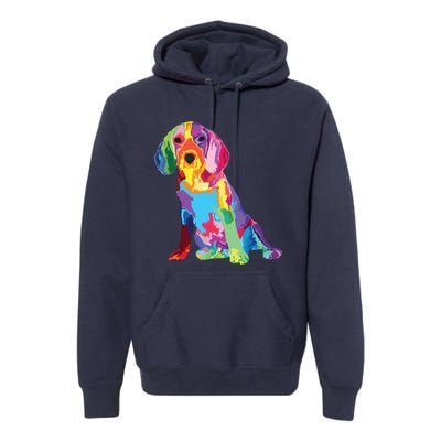 Dog Lover Gifts For Womens Beagle Colorful Beagle Men Premium Hoodie