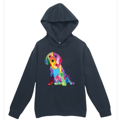 Dog Lover Gifts For Womens Beagle Colorful Beagle Men Urban Pullover Hoodie