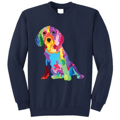 Dog Lover Gifts For Womens Beagle Colorful Beagle Men Tall Sweatshirt