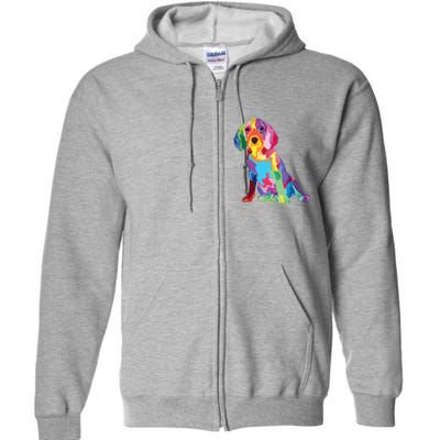 Dog Lover Gifts For Womens Beagle Colorful Beagle Men Full Zip Hoodie