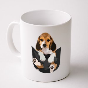 Dog Lovers Gifts Beagle In Pocket Funny Dog Face Coffee Mug