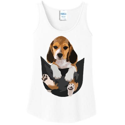 Dog Lovers Gifts Beagle In Pocket Funny Dog Face Ladies Essential Tank