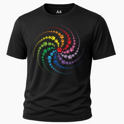 Dog Lover Gift For Gift Colorful Paw Print Cool Gift Performance Shirt