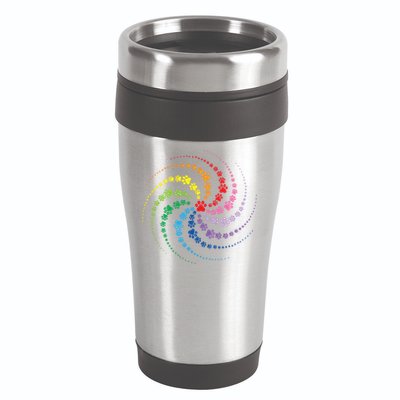 Dog Lover Gift For Gift Colorful Paw Print Cool Gift 16oz Travel Tumbler