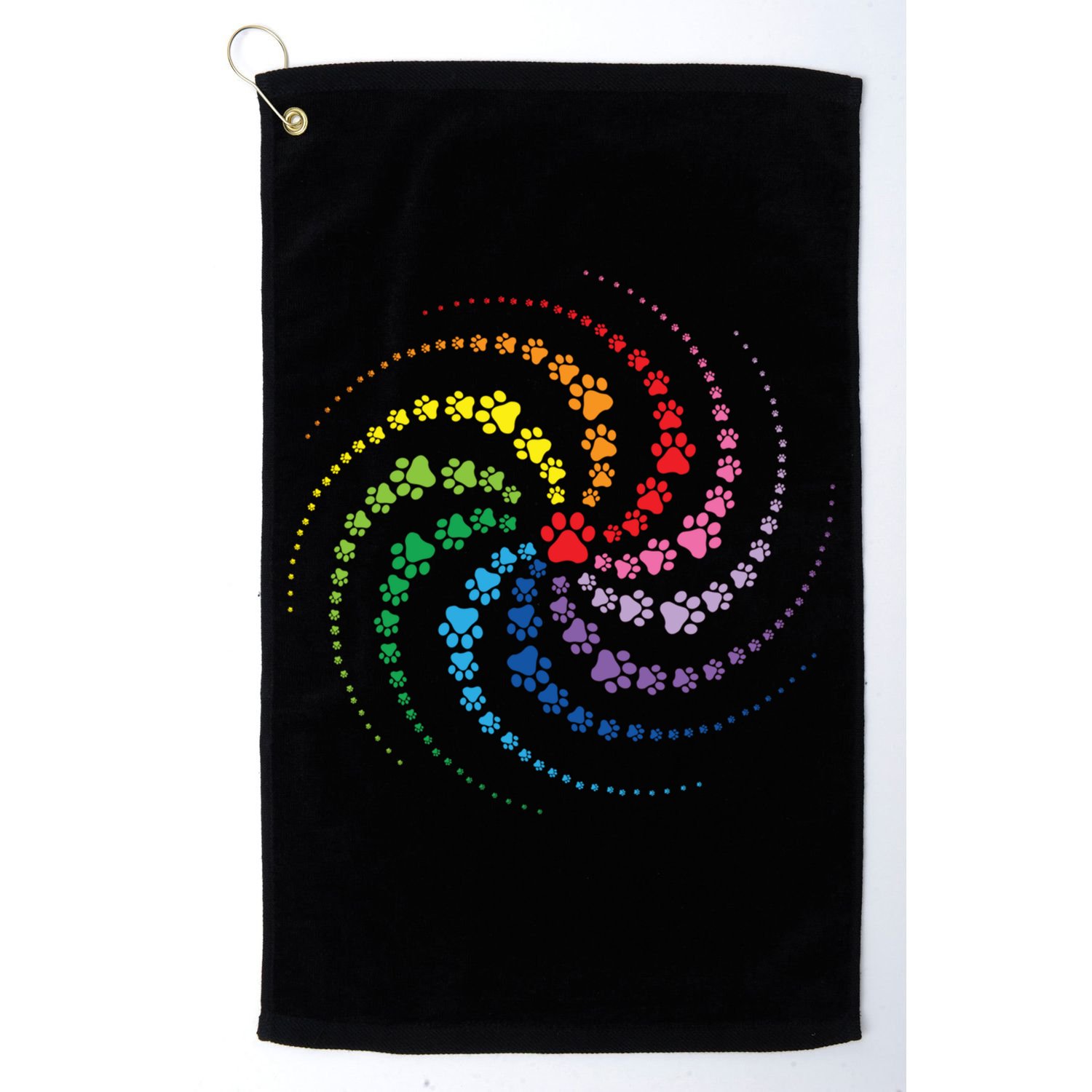 Dog Lover Gift For Gift Colorful Paw Print Cool Gift Golf Towel