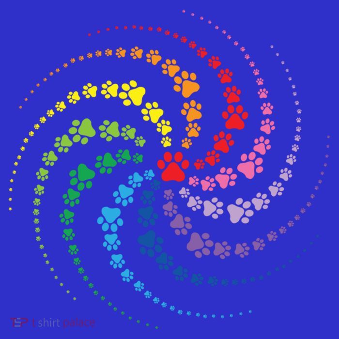 Dog Lover Gift For Gift Colorful Paw Print Cool Gift Tank Top