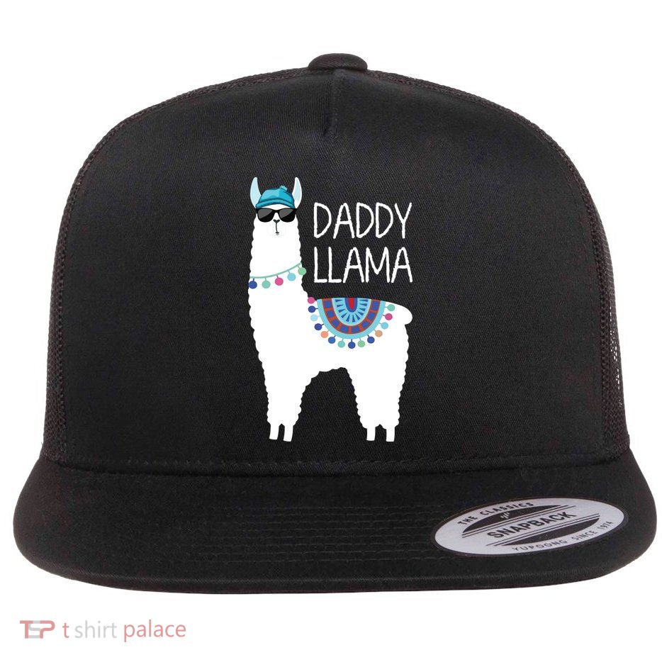 Daddy Llama Gift For Men Papa Flatbill Hat