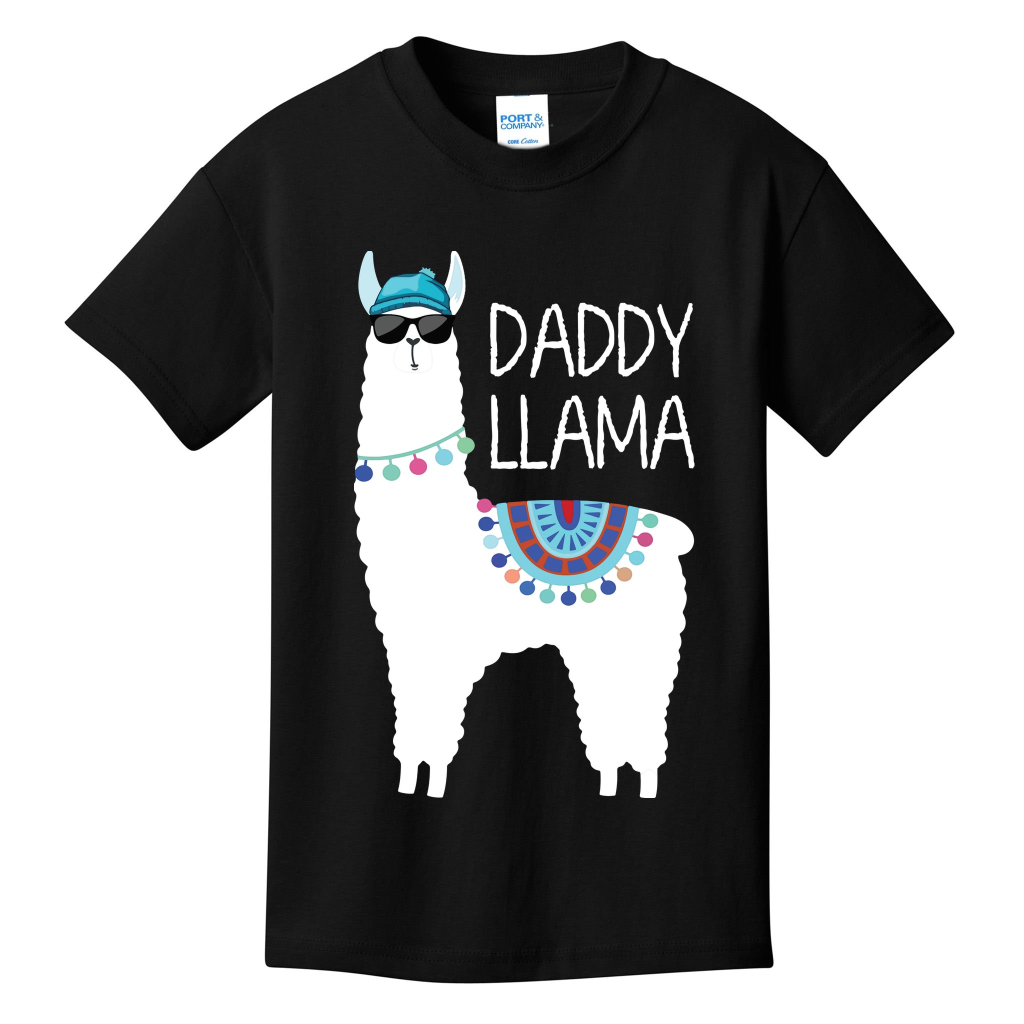 Daddy Llama Gift For Men Papa Kids T-Shirt