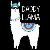 Daddy Llama Gift For Men Papa Kids T-Shirt