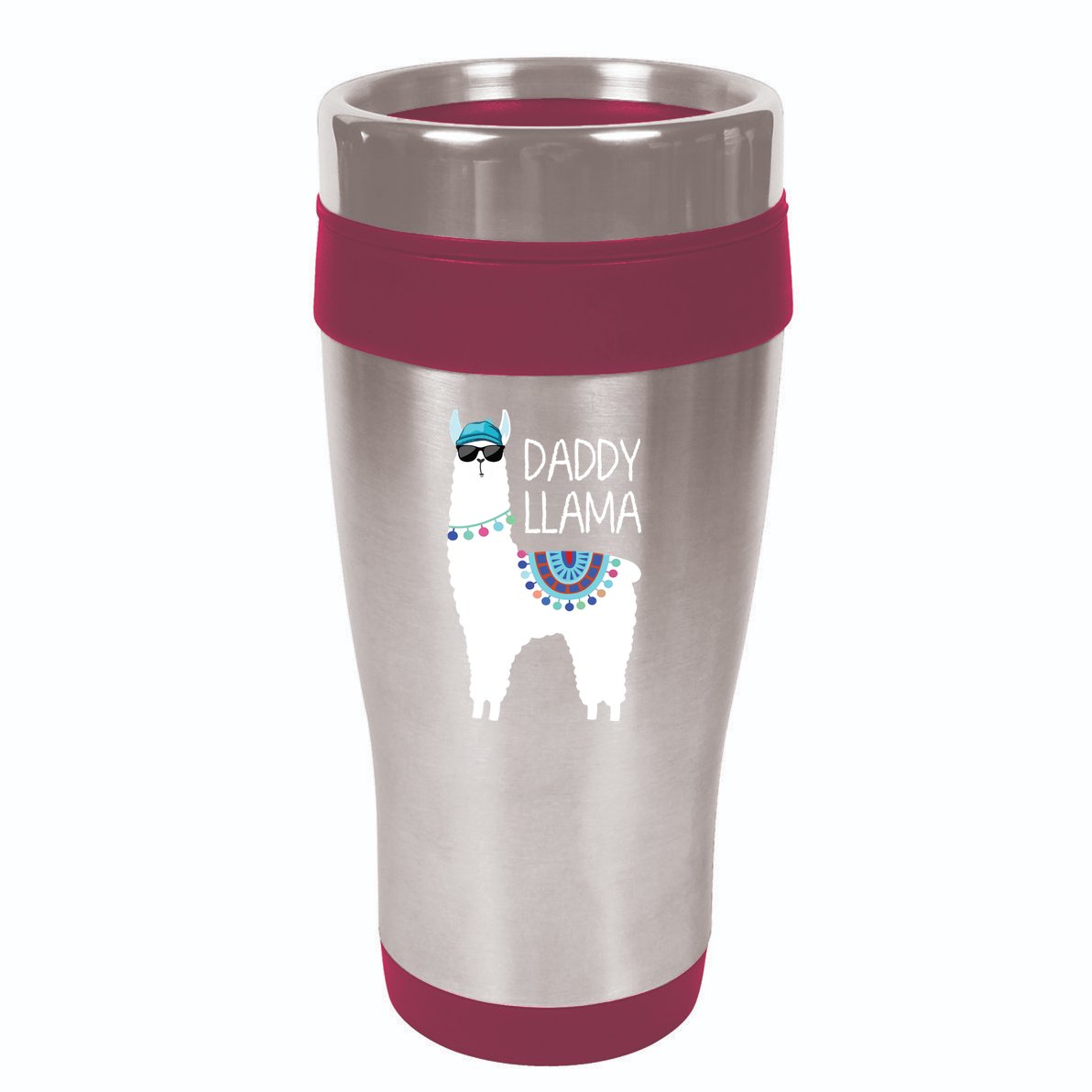 Daddy Llama Gift For Men Papa 16oz Travel Tumbler